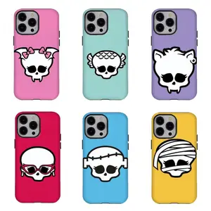 Y2K Monster High Iconic Skull Phone Case Trendy Cartoon Phone Case Compatible for iPhone 17 Promax 16 15 14 13 12 11 and for Samsung S21-S25 Perfect Gift for Fans Her/Him