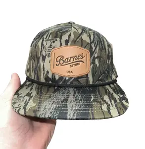 Barnes Store Leather Patch Camouflage Rope Hat - Mossy Oak Treestand