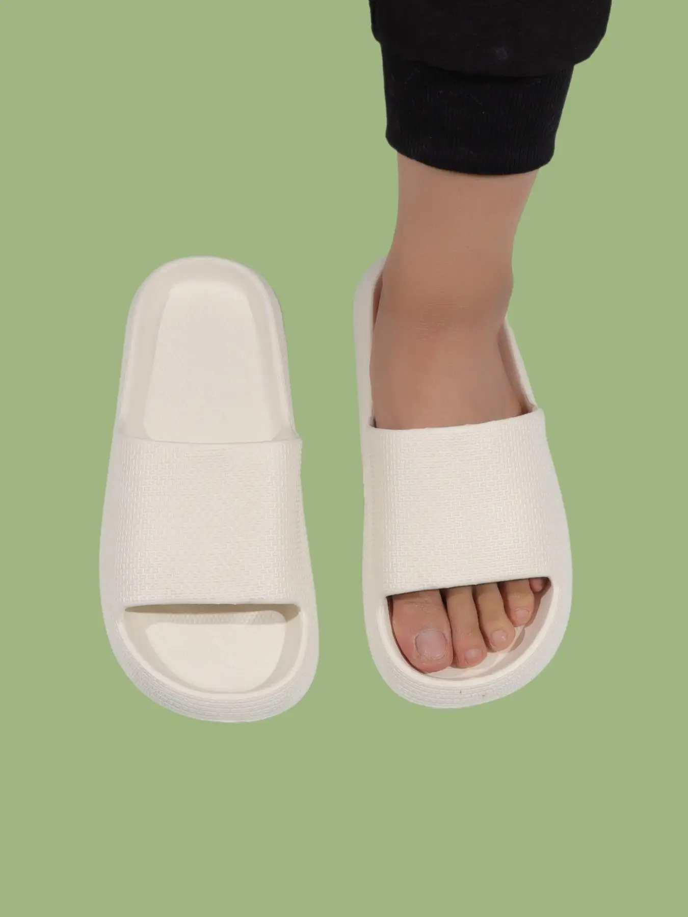 Men's Summer 2025 Solid Color Casual Non-slip Slide Slippers, Lightweight Bathroom Slippers, Anti-odor EVA Slippers, Shower Slippers for Home, Comfort