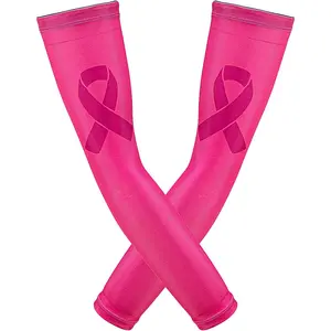 Sports Compression Arm Sleeve - 2 Sleeves Adult Pink Arm Sleeves - Baseball Football Basketball Cycling Sports