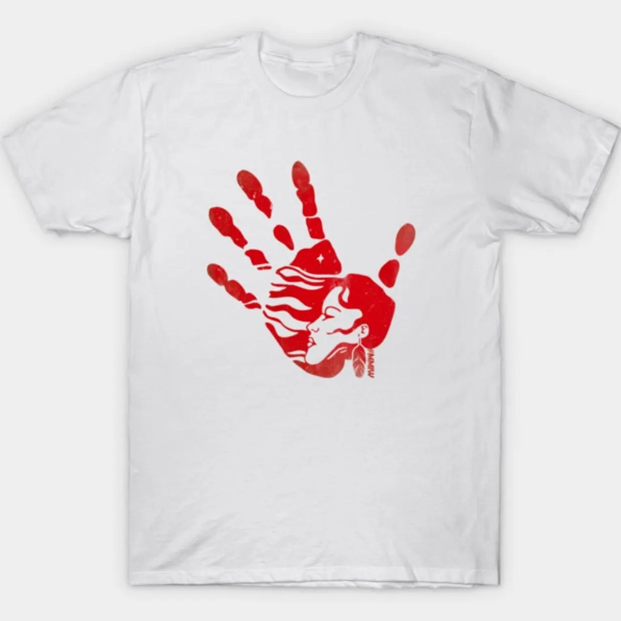 Red Hand #MMIW T-Shirt YJ5