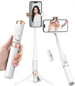 Selfie Stick Tripod for iPhone & Android, 35" Portable Phone Tripod with Bluetooth Remote for Travel, Vlogging & Video Recording