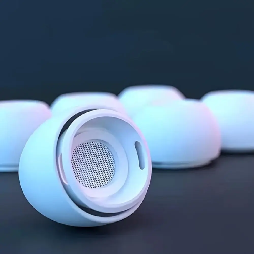 Soft Silicone Earbuds Earphone Tips, 1 Pair Earplug Cover with Pressure Relief Hole, Portable Earphone Case Compatible with Airpods Pro 1/2 L M S XS Size Headphone Protection Headphone Accessories