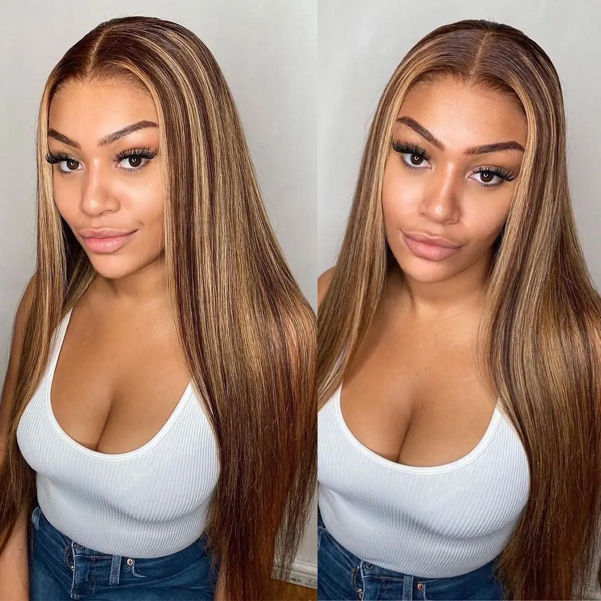 Jessie's Wig Wear Go Glueless 7X5 Highlight Honey Blonde Straight Human Hair Pre Cut Lace Closure Wigs #SummerWins #DealsForYouDays