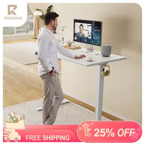 RIMIKING Electric Height Adjustable Standing Desk, Electric Height Adjustment, Sturdy Steel Construction, Ergonomic Design, Modern, Minimalist Look, Enhanced Work Efficiency, ELT-P