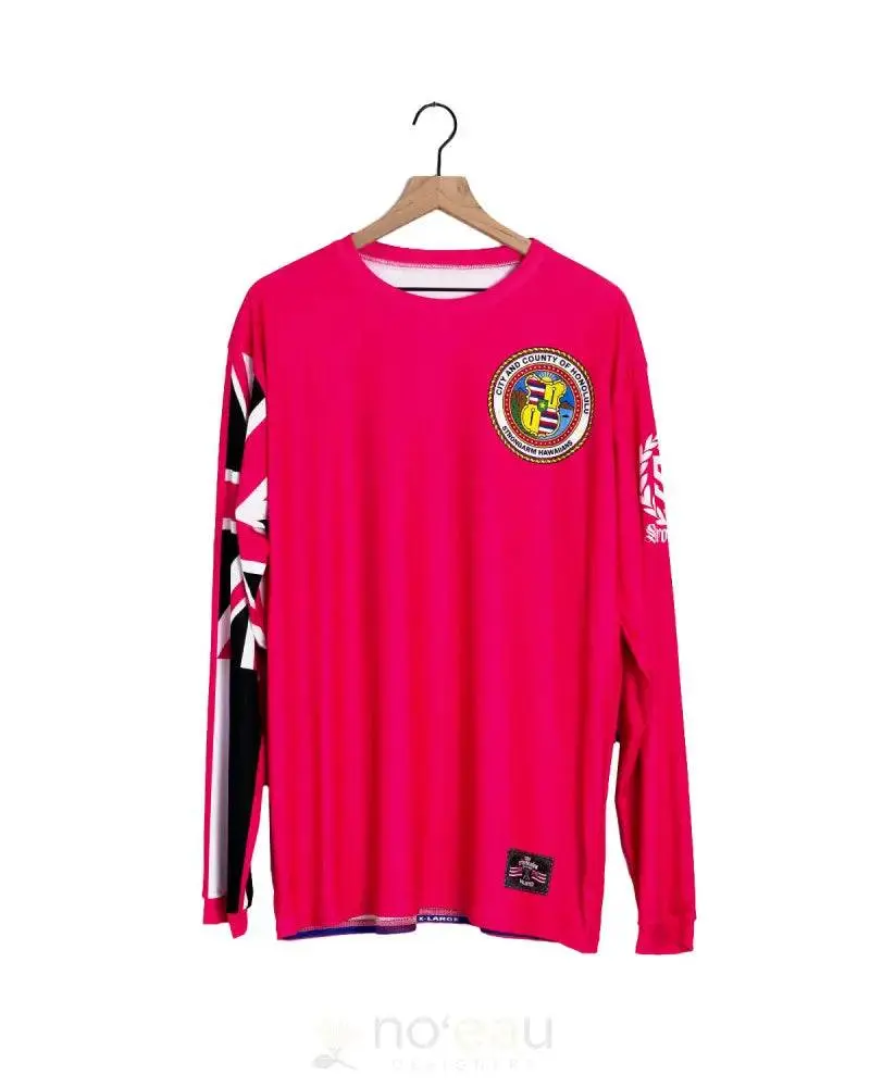 STRONGARM HAWAIIANS - City & County Pink Subdye Long Sleeve