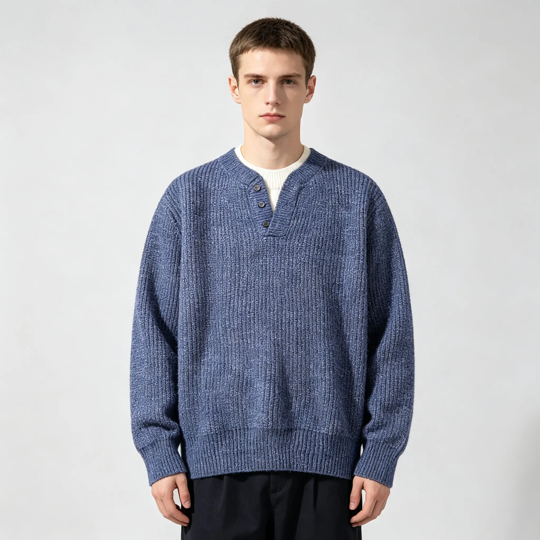 New autumn/winter American boyfriend-style loose long-sleeve sweater for teenage girls, unisex couples’ design