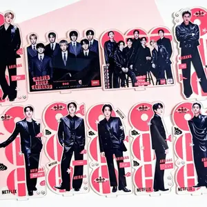 Arirang OT7 Members in Suits Acrylic Standee, Desk Display Kpop Gift for Fans, Unique Kpop Fan Collection Decor