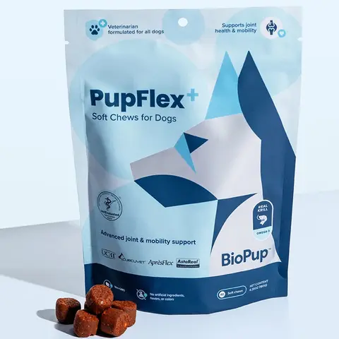 BioPup - PupFlex+ Scientifically Proven Dog treats for Healthy Joints & Mobility - 60 Tasty Soft Chews