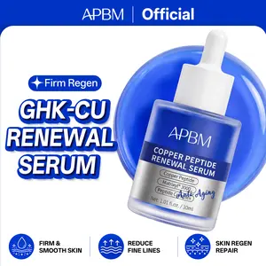 APBM Copper Peptides Serum Face | GHK-Cu Copper Peptide + Matrixyl 3000 + Hyaluronic Acid | Anti-Aging Firming Facial Serum for Fine Lines, Wrinkles & Elasticity Support | Lightweight Hydrating Serum for Smoother, Firmer-Looking Skin (1.01 fl oz / 30ml)