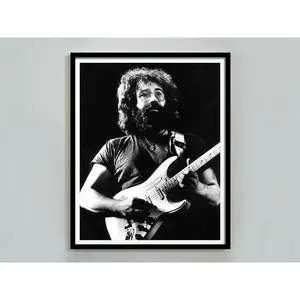 BridgeMusic Discover Stunning Unframed Wall Art With Jerry Garcia Grateful Dead Poster Featuring Vintage Black And White Photography