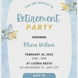 Custom Retirement Party Invitation