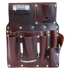ToolPro 8 Pocket Drywall Hanging Pouch Oil Tanned - Left Hand