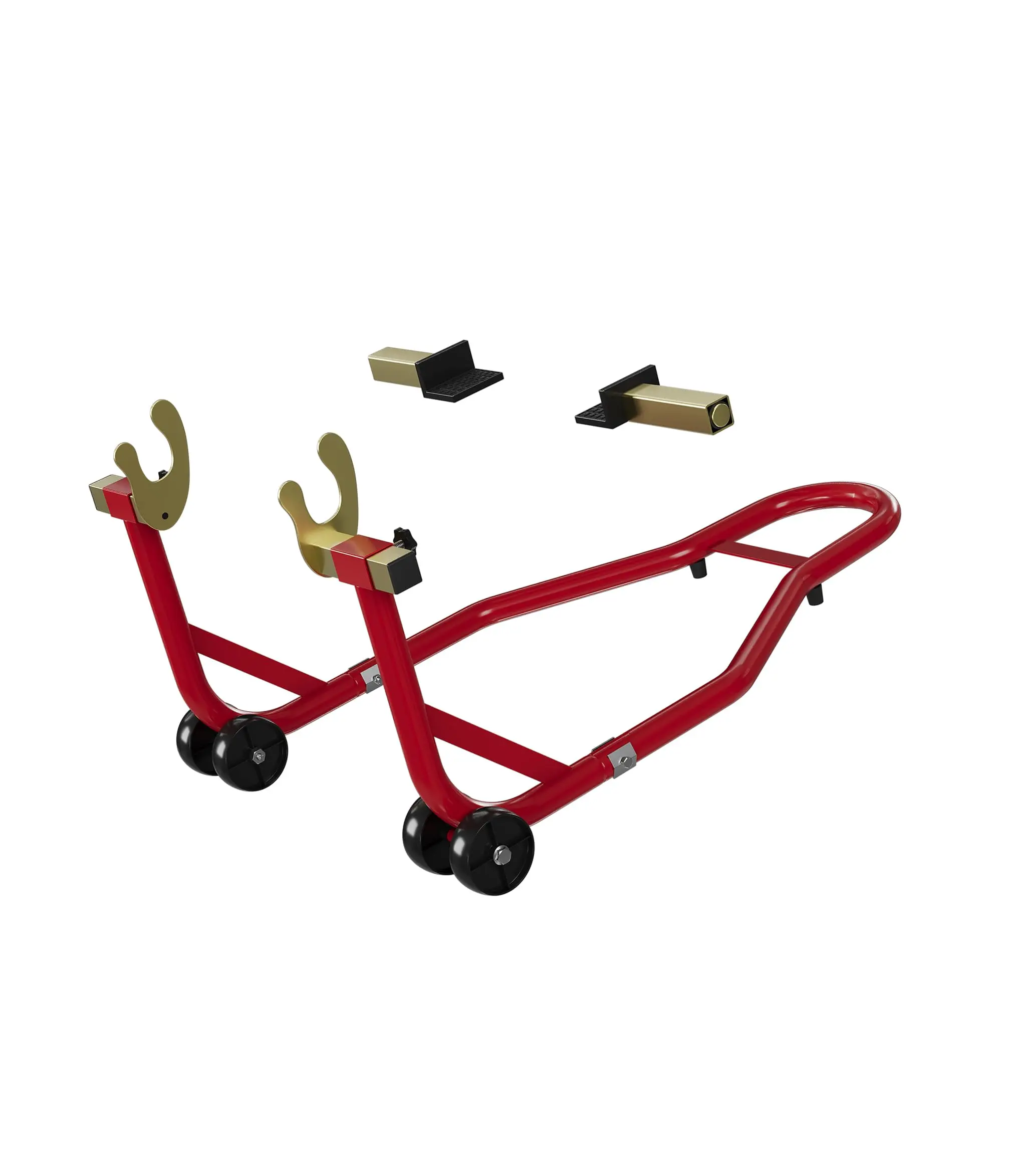Garvee Upgraded Motorcycle Stand Lift Rear Wheels Lift 450LBS Capacity With U+L Adjustable Swingarm Spool, Red