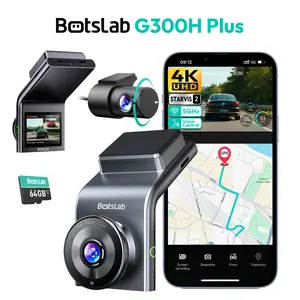 BOTSLAB 4K Dash Cam Front and Rear, STARVIS 2 Sensor, Voice Control, 64GB Card Included, 5GHz WiFi Dashcam Front and Rear Camera, Built in GPS, WDR Night Vision, 170°Wide Angle, 24H Parking Mode