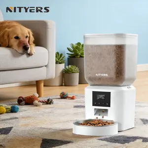 Nityers Automatic Dog Feeder 8L/34 Cups Large Capacity Cat Food Dispenser with LCD Screen, Battery Powered, Timer, Up to 50 Meals Daily, Freshness Guaranteed