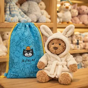 JellyCat Bear Bartholomew Plush Toy Soft Comfortable 40cm Cute Design Ideal Valentine Birthday Gift for Her Kids