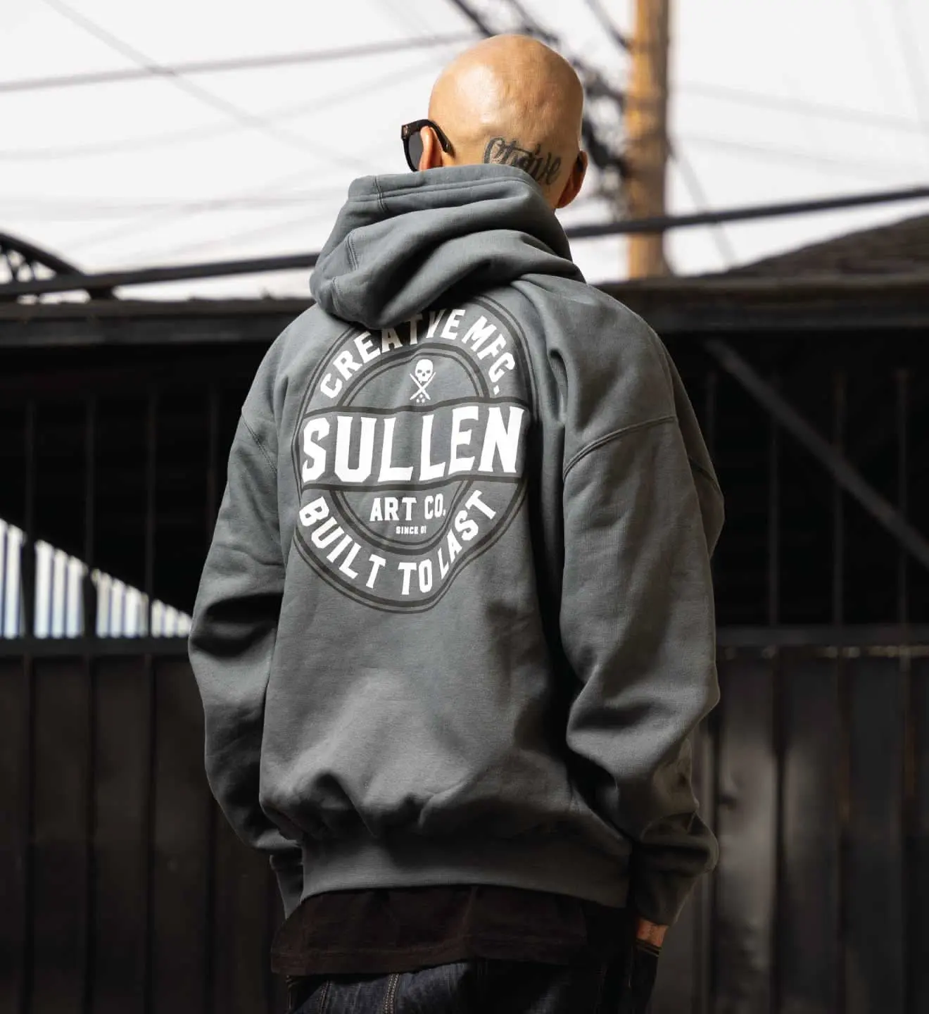 Creative Corp Sullen Pullover - Autumn Fitted Long Sleeve Casual Rock Style Heavyweight Cotton Oversized Fit Hoodie