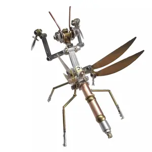 3D Metal Model Kits Puzzle for Adults, Steampunk Electric Mechanical, Assembly DIY Gift Plastic Craft Hobby for Men (Mantis)