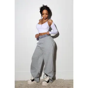 Gingham Boxer Trim Sweatpants