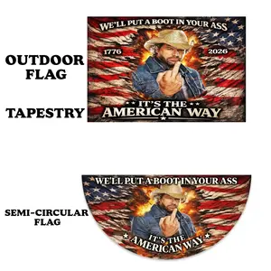 Toby Keith 4th Of July Flag, Patriotic Country Music Banner, We’ll Put A Boot In Your Ass Tapestry, USA American Pride Decor, Cowboy Western Gift, Independence Day Party Yard Flag
