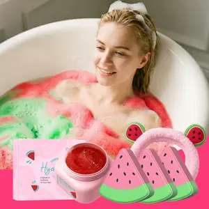 QUIYUM Watermelon Bath Fizzy & Exfoliating Scrub Set, Gentle Exfoliation for Body, Deep Cleansing, Nourishing & Moisturizing, Suitable for All Skin , Stress Relief, Self Care Relaxation Home SPA, Birthday & Valentines Day Gifts for Women