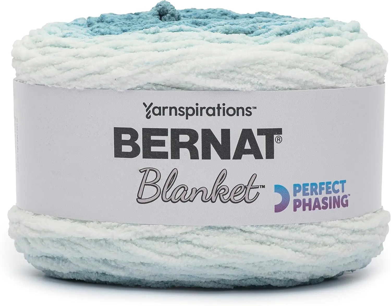 Bernat Blanket Perfect Phasing DEEP Teal Cake Yarn - 2 Pack of 10.56oz/299.37g - 100% Polyester - #6 Super Bulky - 220 Yards for Knitting, Crocheting, Crafts & Amigurumi
