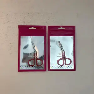 SHUE - SCISSOR TWEEZER RED/PINK COLOR (12 PCS)