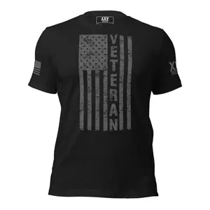Men's Distressed Flag Veteran T-Shirt