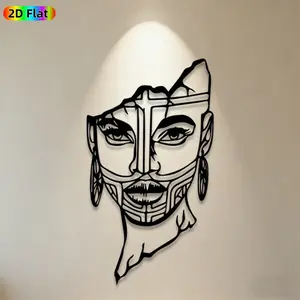 1pc African Tribal Mask Metal Wall Art African Tribal Mask Statue Mural, Ideal Gift for New Year, Easter, Tribal Culture Enthusiasts, Rust-Resistant Metal Wall Decor Wall Sculptures, Perfect for Living Room Wall & Garden Fence, Unique Ethnic Home Decor