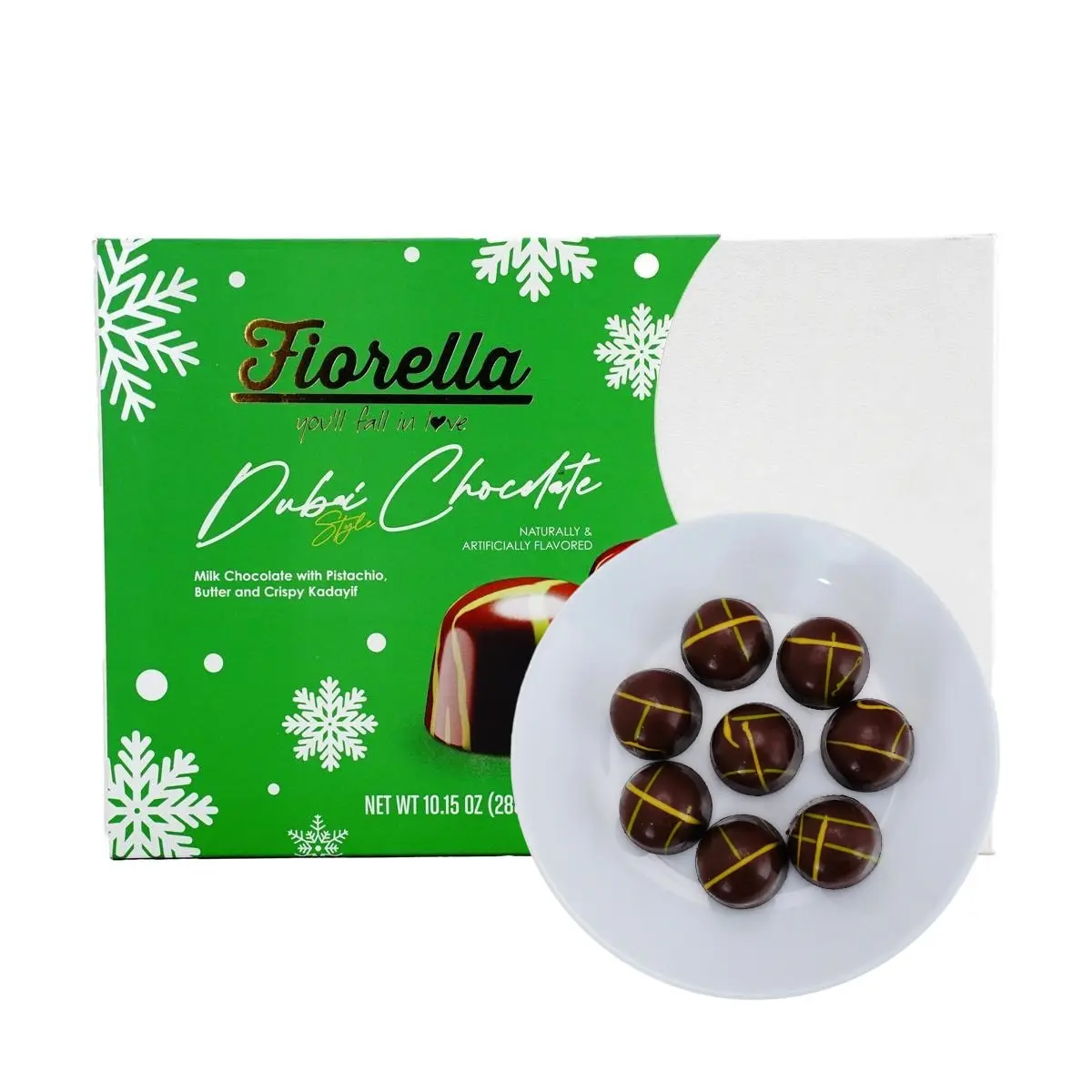 Fiorella Dubai Chocolate Gift Box 24 Pcs 288g - Festive Holiday Season Must-Have Treat & Premium Gift for Celebrations