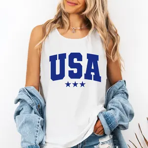 USA Stars, Fourth of July, America, Patriotic, USA Comfort Colors Tank Top, Women's Comfort Colors Tank Top