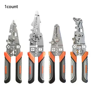 Multifunctional Wire Stripper Pliers, High Hardness Steel, Safety Lock, Professional Electrician Tool, Home Appliance Repair, Industrial Use