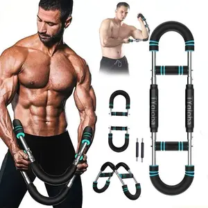 Arm Chest Trainer, 60-110lbs Portable Adjustable ResistanceBar for Triceps, Biceps, Forearms & Home Workout