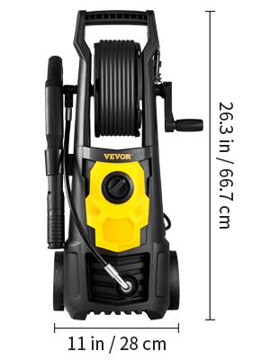 VEVOR Electric Pressure Washer, TikTokShopBlackFriday, 2000 PSI, Max 1.76 GPM Power Washer w/ 30 ft Hose & Reel, 5 Quick Connect Nozzles, Foam Cannon, Portable to Clean Patios, Cars, Fences, Driveways, ETL Listed Heavy Duty VEVOR Super Brand Day