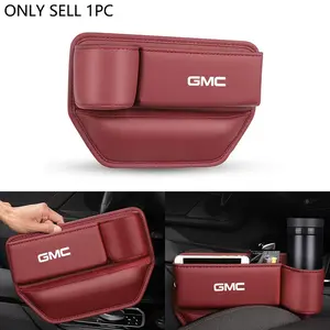 Leather Car Seat Gap Organizer, Multifunction Console Crevice Filler, Side Storage Box with Cup Holder, for Chevrolet Models