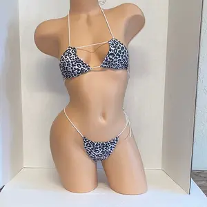 White and black Mini Cheetah print two piece