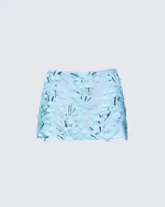 Rosalind Green Embellished Mini Skirt