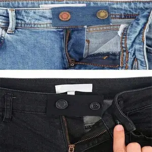 1pcs, Waistband Extenders Button Extender For Pants | Denim Material | Premium Metal Buttons | 2 Button Holes | Button Extender For Jeans