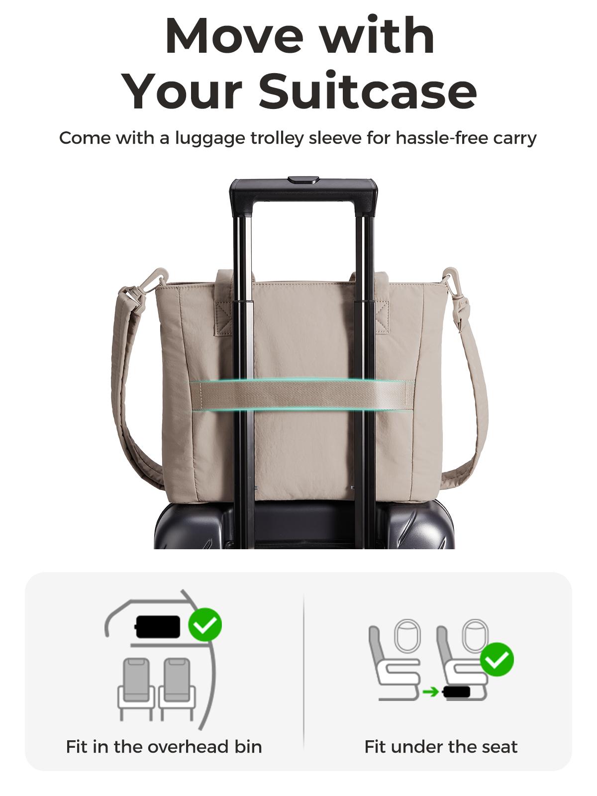 【NEW IN】BAGSMART Upgraded Mini Bubble Puffy Tote Bag Longer Length Added Shoulder Strap Durable Quilted Laptop Tote for Travel Work SpringStatements 【NEW IN】BAGSMART Upgraded Mini Bubble Puffy Tote Bag Longer Length Added Shoulder Strap Durable Quilted Laptop Tote for Travel Work SpringStatements