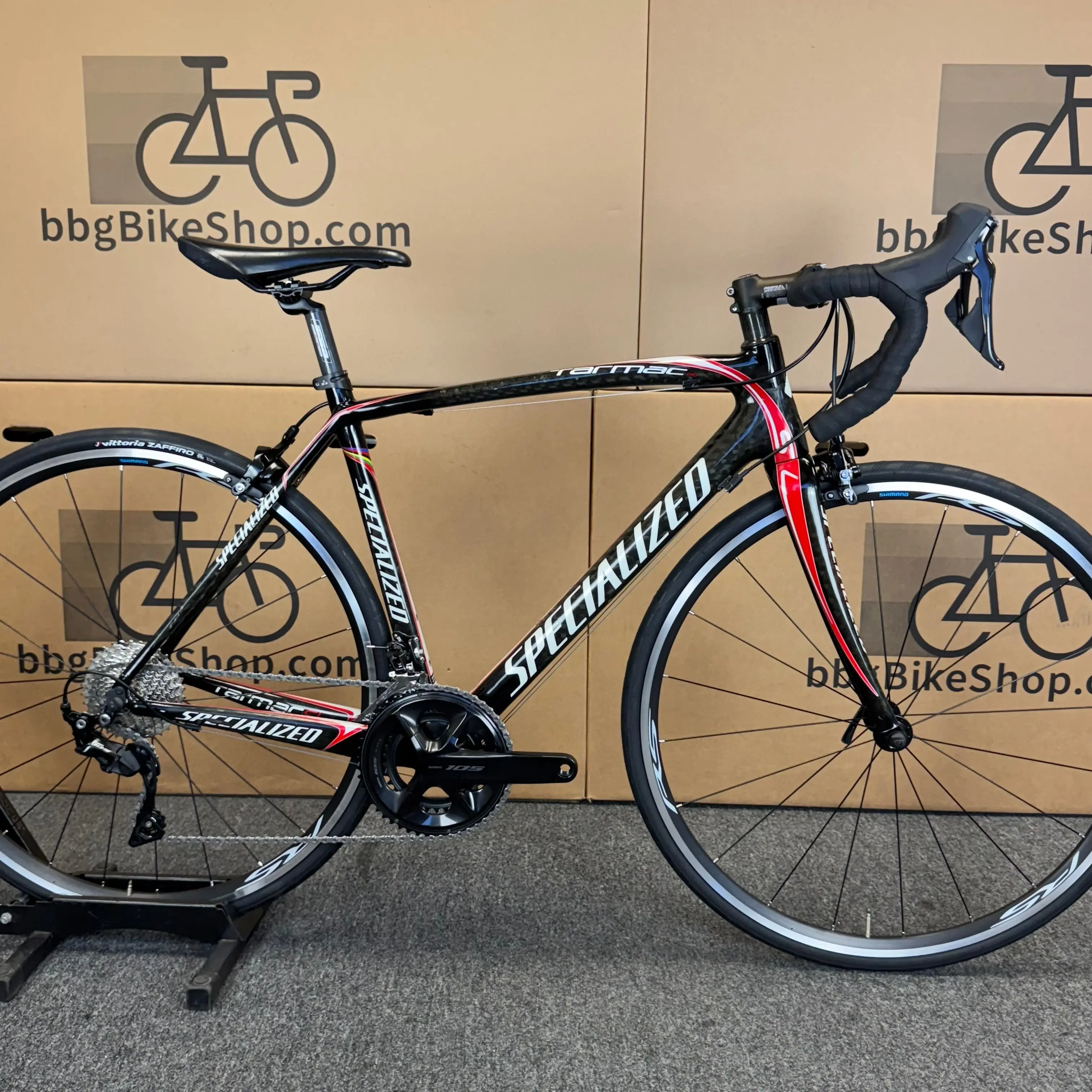 Used Specialized Tarmac Pro SL, 11-speed Shimano 105, Carbon Road Bike-2009, 54cm