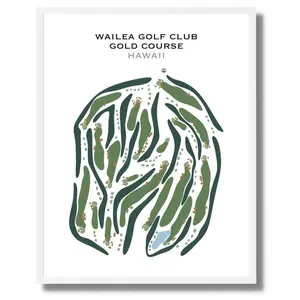 Wailea Golf Club Gold Course, Hawaii - Printed Golf Courses