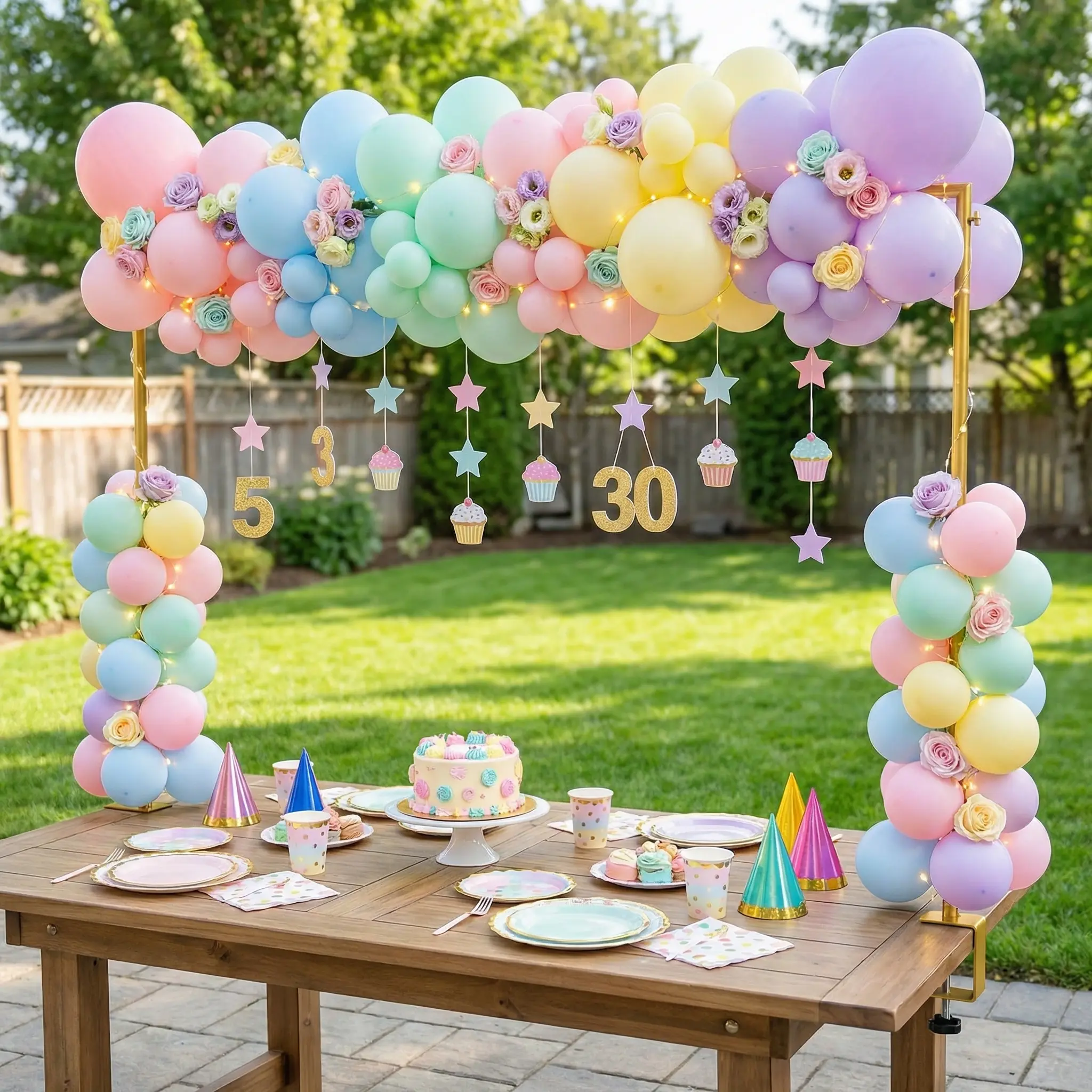 Versatile Adjustable Table Arch 47.24-100 Inch Width & 29.13-57.87 Inch Height, Metal Balloon Arch Frame for Wedding, Birthday Party, Halloween, Christmas Decorations, Multi-Functional Design