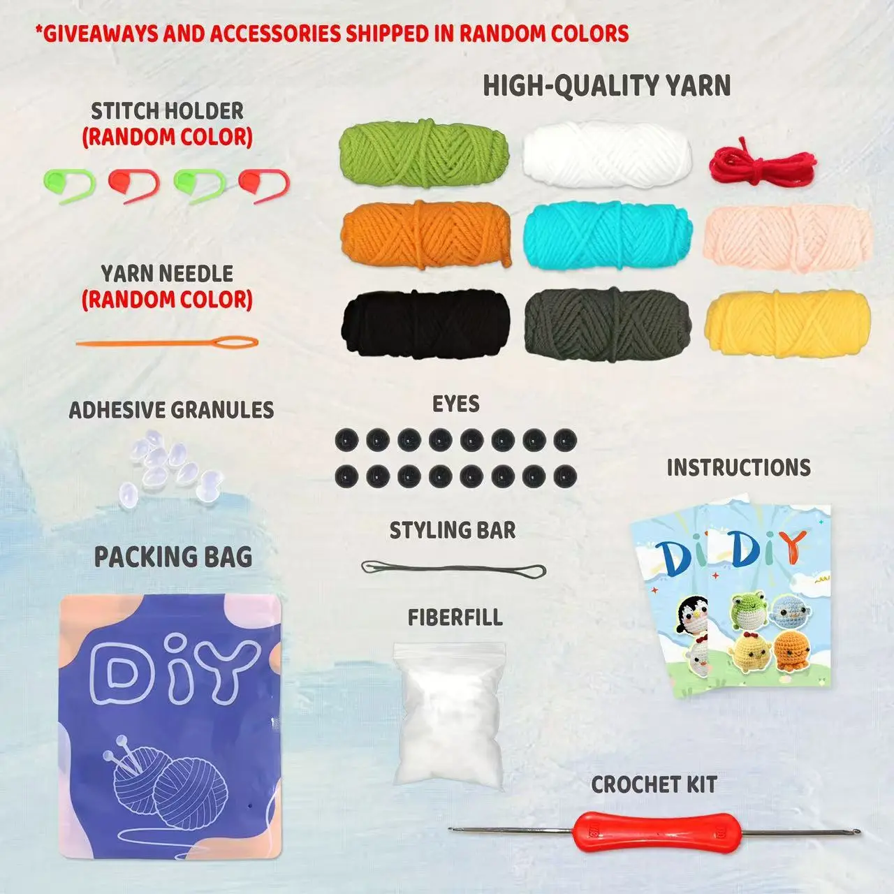 YAMAXIN Animals Crochet Gift Kit with Step-by-Step Video Tutorials