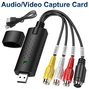 Rca to USB Video Capture Card, Vhs to Digital Converter, USB 2.0 Interface, Supports Mp4/avi, S-Video & Rca Inputs, Ntsc/pal/secam Formats, Cable, USB Powered Cable