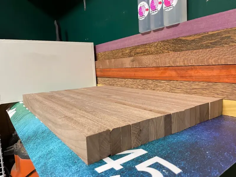 S2S Kiln-Dried Walnut Hardwood Cutting Board Blanks - Sanded Solid Wood Strips, Durable Smooth Ready-to-Use DIY Woodworking Stock, 6"-30" Lengths, Natural Strength & Beauty, Versatile Handmade Crafts Supplies
