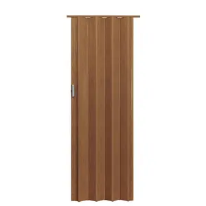 212 MAIN Homestyle Royale Foldable Door - 36x80 in Rustic Oak, Energy Efficient with Quiet Glide Vinyl Panels, Home Improvement Building Supplies Door