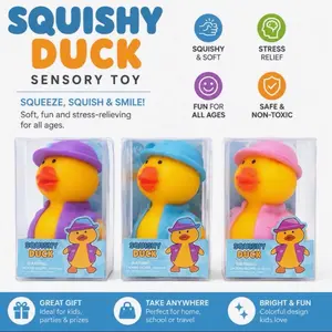 3-Piece Squishy Duck Sensory Stress Relief Set