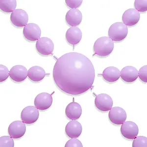 PartyWoo Lavender Linking Balloons 100pcs 6 Inch Light Pastel Purple Lilac Purple Link Balloons for Birthday Baby Shower Graduation Wedding Bridal Shower Princess Party Decorations Purple-q10