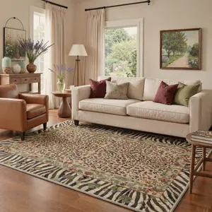 【Deals For You Days】GENIMO Floor Rug – Machine Washable, Pet Friendly, Soft, Non-Slip Area Carpet, Perfect for Living Room, Bedroom, Kitchen, Hallway, Stylish Home Decor ,ARN2022-PETAL